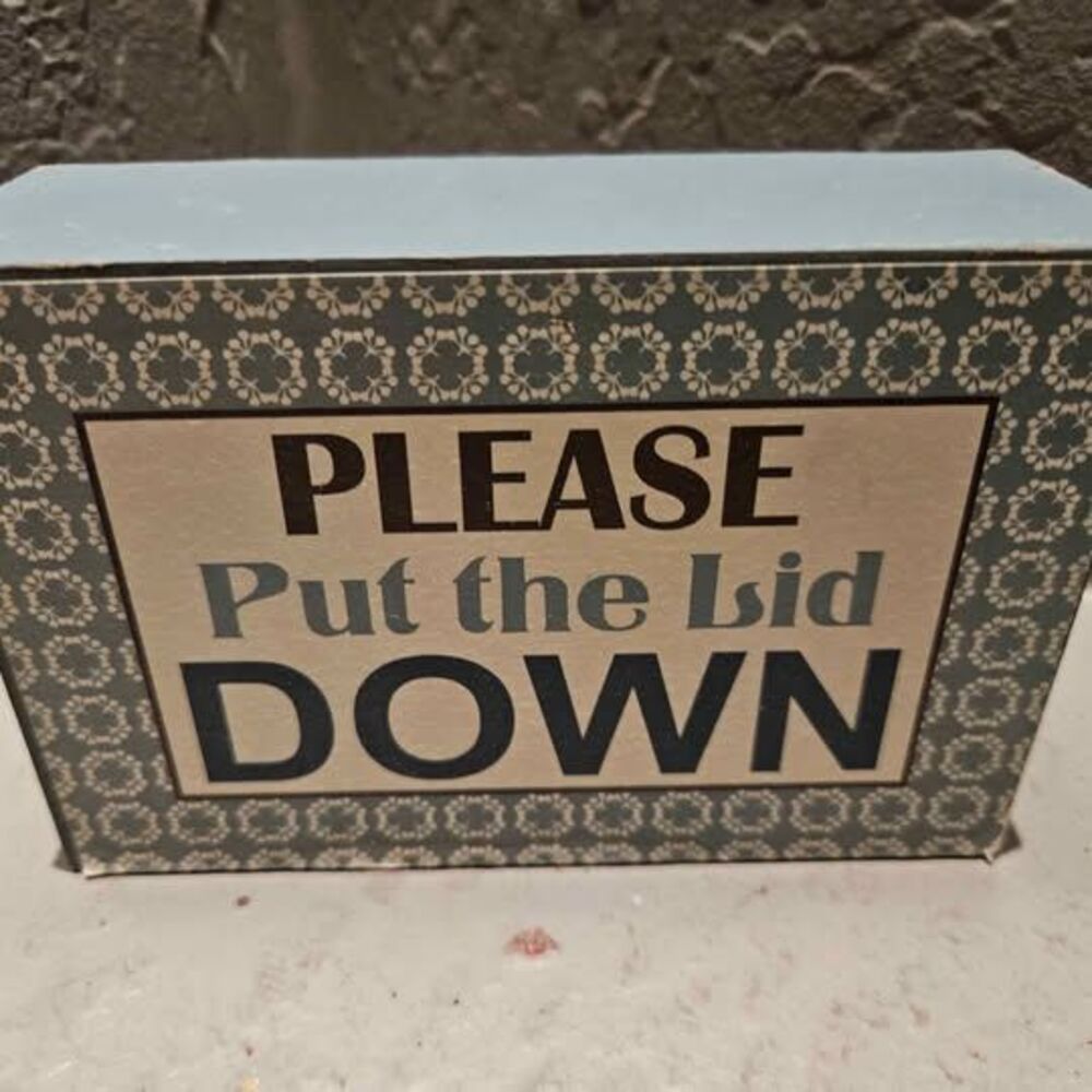 Please Put the Lid Down Wood Bathroom Sign Funny Sign